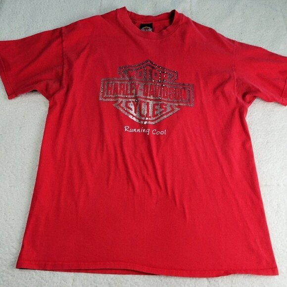 Harley Davidson Las Vegas NV Red Running Cool XL - Picture 1 of 6